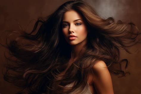 Premium AI Image Portrait Of A Beautiful Woman With Long Wavy