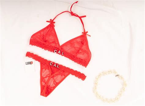 Custom Crystal Name Lingerie Set Bra And Thong With Name Personalized Lingerie G Strings