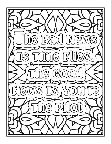 Frases Inspiradoras Para Colorear Para Kdp Coloring Pages | Vector Premium