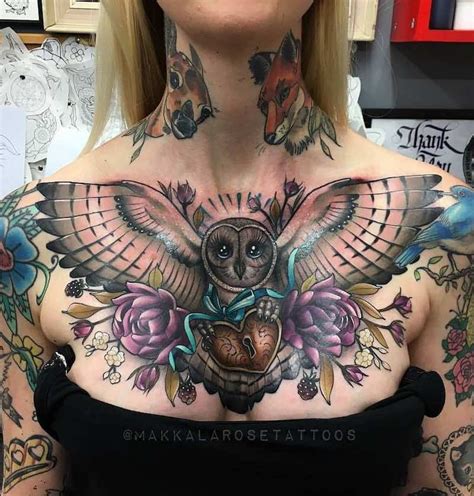 Owl Tattoos Tattoo Insider Chest Tattoos For Women Tattoos For