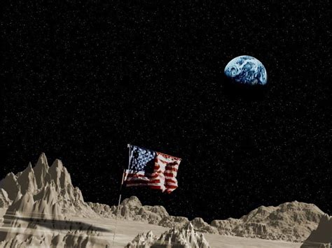 Earth Flag Flag on the moon Space Moons HD Art #Earth #Moon #flag #480P ...