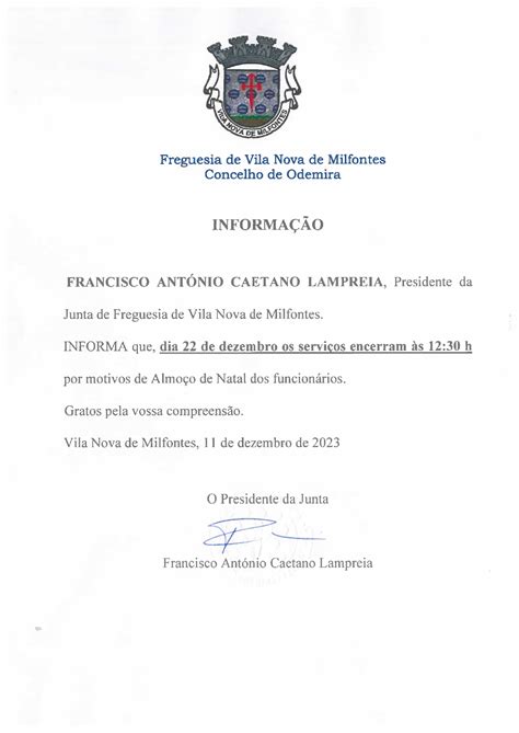 DOC636 Junta De Freguesia De Vila Nova De Milfontes