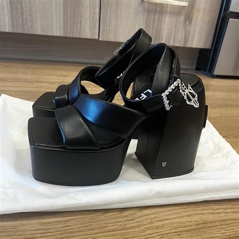 Naked Wolfe Jingle Platform Sandal Black Depop