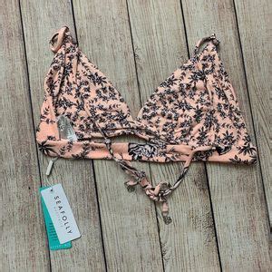 Seafolly Swim Seafolly Reversible Triangle Bikini Love Bird Top Poshmark