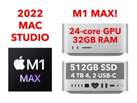 Rent A Apple Mac Studio M1 Max W 24 Core GPU 32GB RAM 512GB SSD