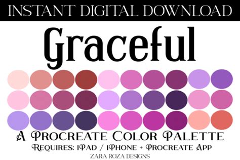 Graceful Procreate Color Palette Graphic By ZaraRozaDesigns Creative