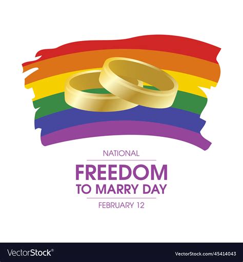 National Freedom To Marry Day Poster Royalty Free Vector