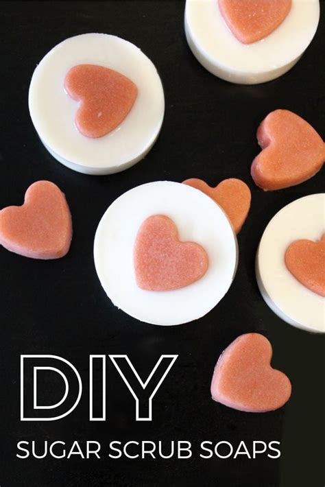 Easy Melt And Pour Soap Recipe With Solid Sugar Scrub Hearts