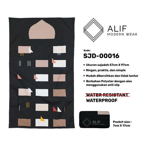 Alif Sajadah Travel Saku Portable Waterproof Alif Modern Wear