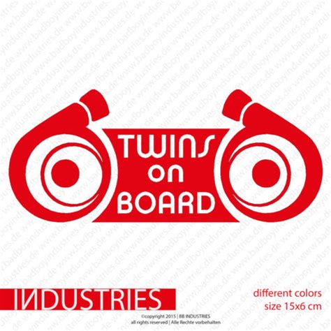 Twins On Board Aufkleber Car Bi Turbo Biturbo Jdm Oem Fun Sticker Rs