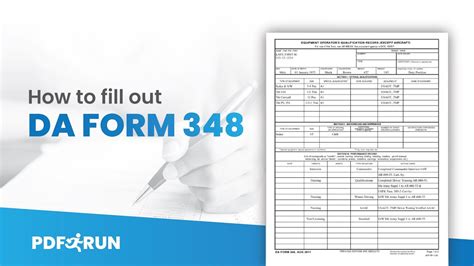 How To Fill Out Da Form 348 Online Pdfrun Youtube