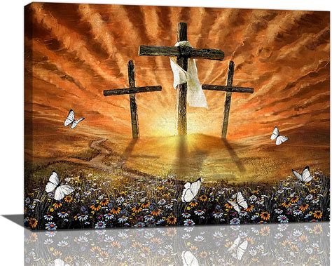 Amazon Gyeong Farmhouse Christian Wall Art Rustic Religious Cross