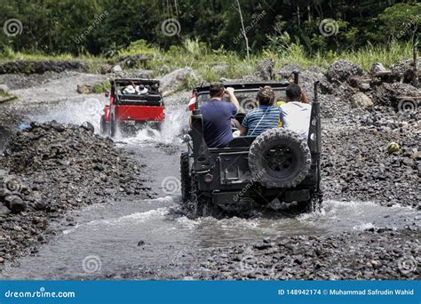 Tourist Jeep at Merapi Lava Tour, Yogyakarta, Indonesia Editorial Stock ...