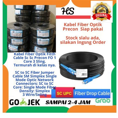 Jual Kabel Fiber Optik Precon Dropcore Meter Siap Pakai Siap Pakai