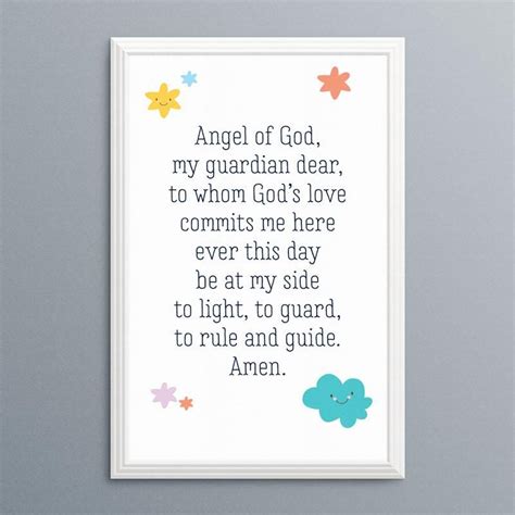 Printable Angel Of God Prayer