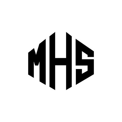 MHS letter logo design with polygon shape. MHS polygon and cube shape ...