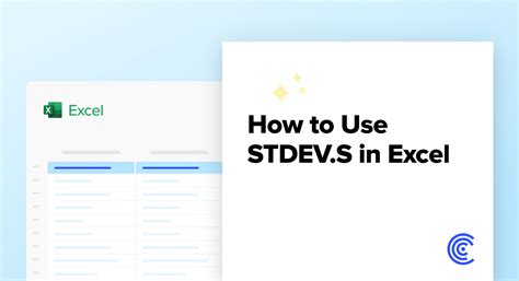 STDEV S Function In Excel Quick Guide Tutorial Coefficient