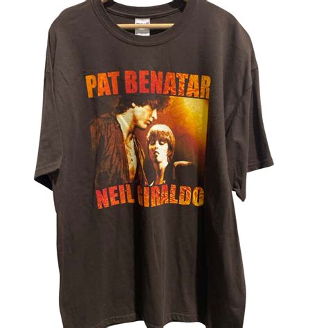 Pat Benatar Band Tee Gildan Unisex Size Xl Brown S