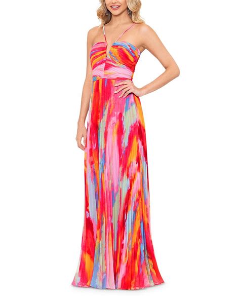 Aqua Pleated Gown 100 Exclusive Bloomingdales