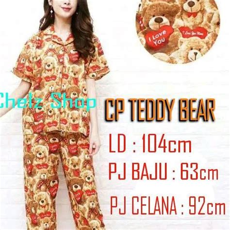 Jual Baju Tidur Piyama Wanita Cewek Pajamas Motif Dewasa Kekinian