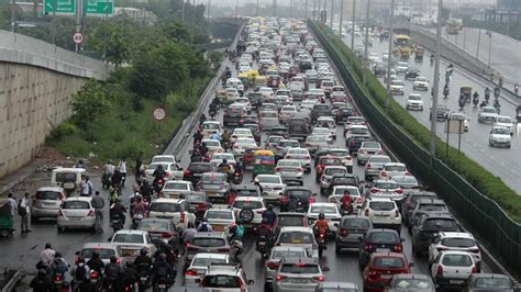 Aftermath Of The Rain Potholes Water Logging Cause Traffic Jams In