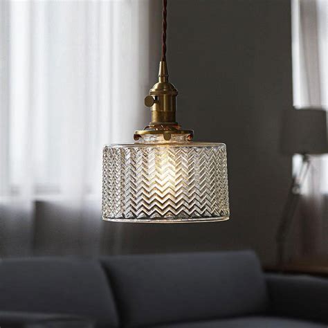 PLEVFOS LG111 Nordic Ribbed Glass Pendant Lights