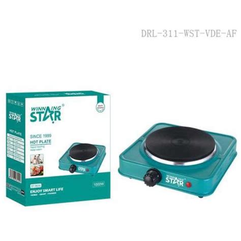 Winningstar W Single Burner Heater Hot Plate With Cm Charging Cable VDE Plug Green