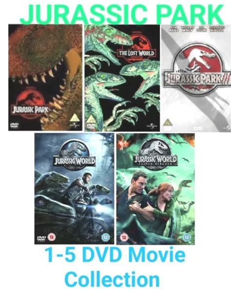 Jurassic Parkworld 1 5 Complete Dvd Movie Collection 1 2 3 4 5 Fallen Kingdom Eur 1614