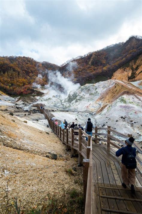 Jigokudani Hell Valley In Hokkaido Japan Autumn Season Editorial Stock