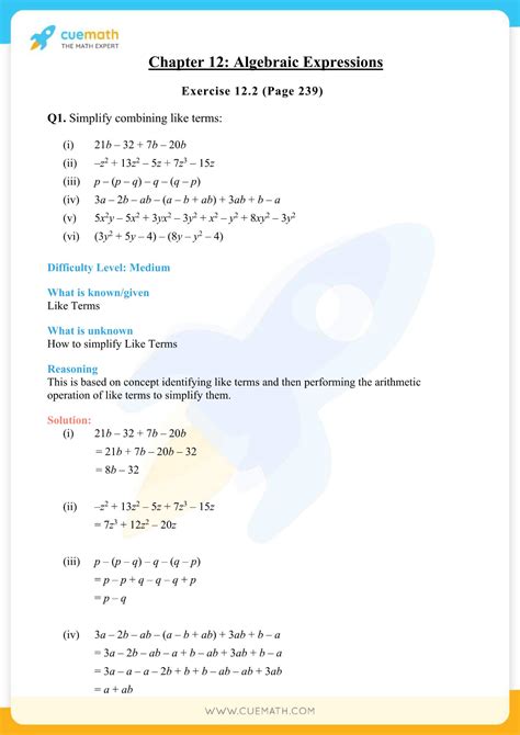 Ncert Solutions Class Maths Chapter Algebraic Expressions Access