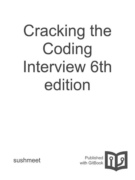 Cracking The Coding Interview 6th Edition Pdf