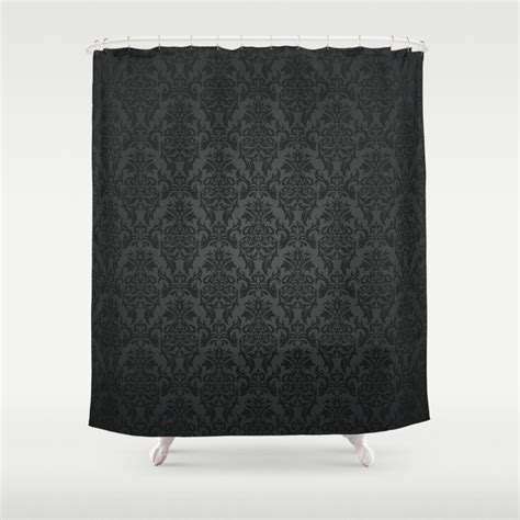 Luxury Black Damask Shower Curtain By Rose Gold Society6