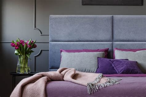 Purple Grey Bedroom Decorating Ideas | Shelly Lighting