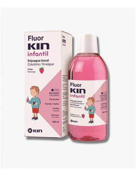 FluorKin Infantil Enjuague Bucal Sabor Fresa 500 Ml