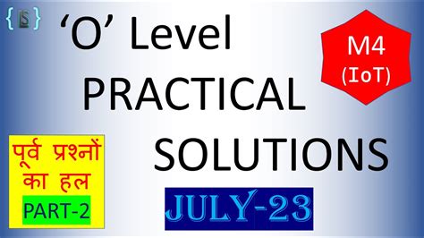 O Level M Practical Solutions O Level Iot Practical O Level Iot