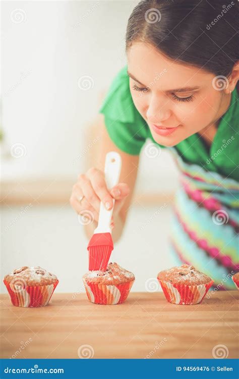 Woman Is Making Cakes In The Kitchen Stock Photo Image Of Woman