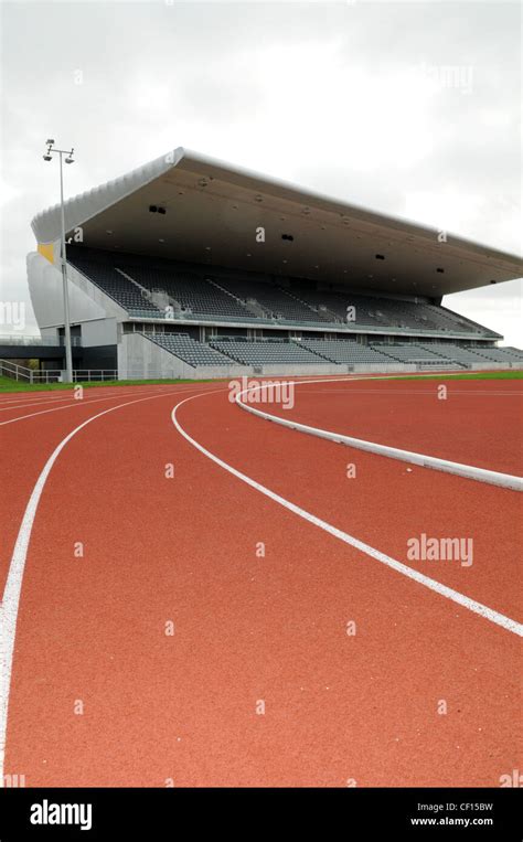 Running Track At Birminghams New Alexander Stadium Home To Stock Photo