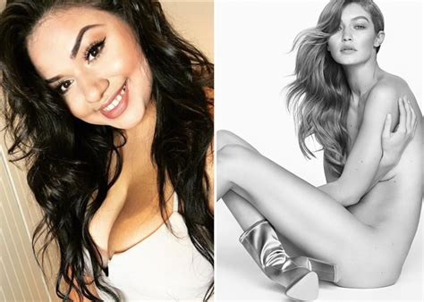 Plus Size Model Recreates Gigi S Naked Photoshoot And It S Perfection