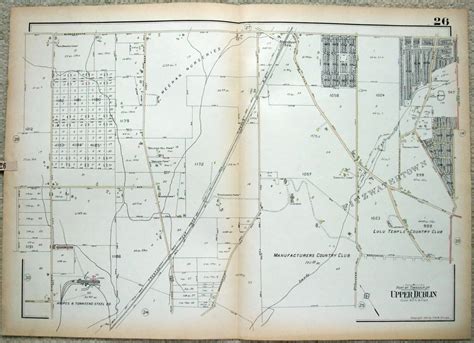 Large Original Map Of Part Of Fort Washington Fitzwatertown