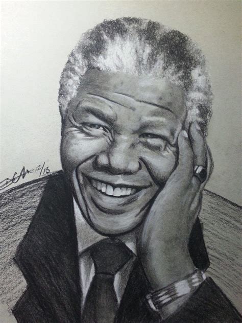 Nelson Mandela Pencil Drawing