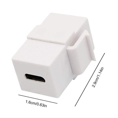 Usb 3 1 Type C Keystone Female To Female Jack Coupler Inserts Socket Port White Ebay