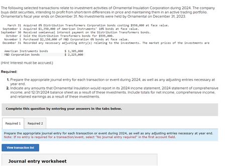 Solved The Following Selected Transactions Relate To Chegg