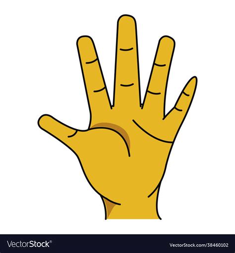 Left hand open Royalty Free Vector Image - VectorStock