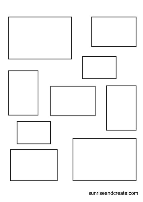 Free Printable Rectangle Templates Includes 9 Different Sizes