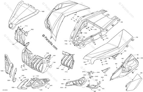 Can Am Side By Side Oem Parts Diagram For Body Front Part Maverick