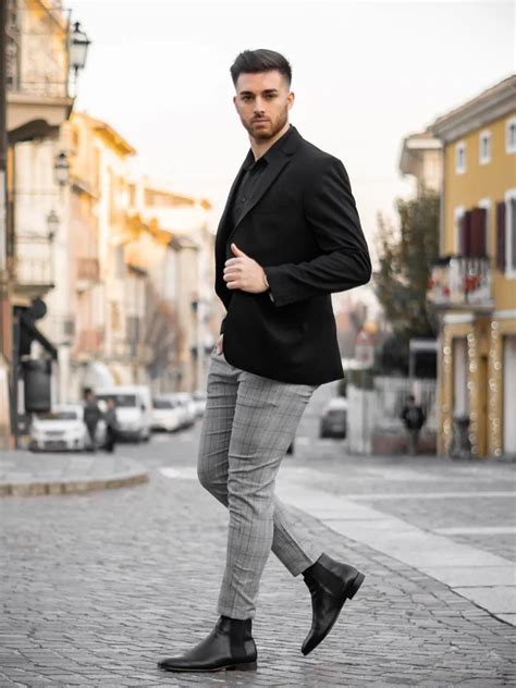 Classy Black Blazer Outfit Men Black Blazer Combination Tiptopgents