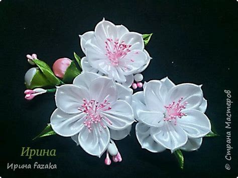 канзаши и не только...) | Ribbon flowers, Kanzashi flowers, Fabric flowers