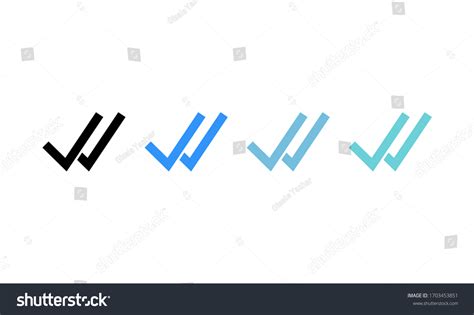 Double Check Icon Simple Double Check Sign Royalty Free Stock Vector