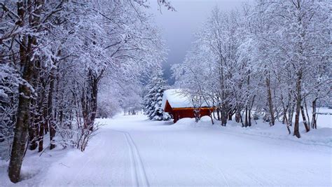 Snowy Road Winter Landscape Wallpapers - Wallpaper Cave