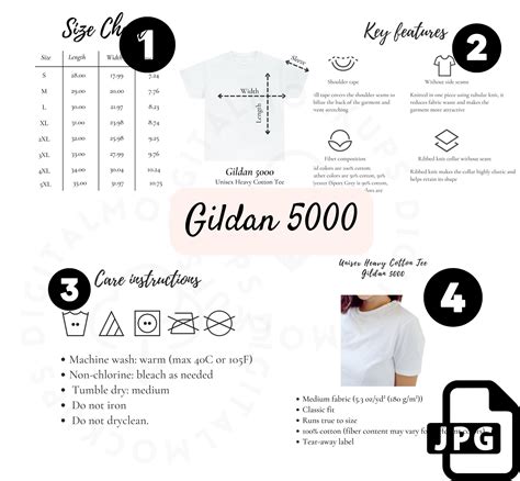 Gildan 5000 Size Chart, G500 Size Chart, Mockup Gildan, T-Shirt Sizing ...